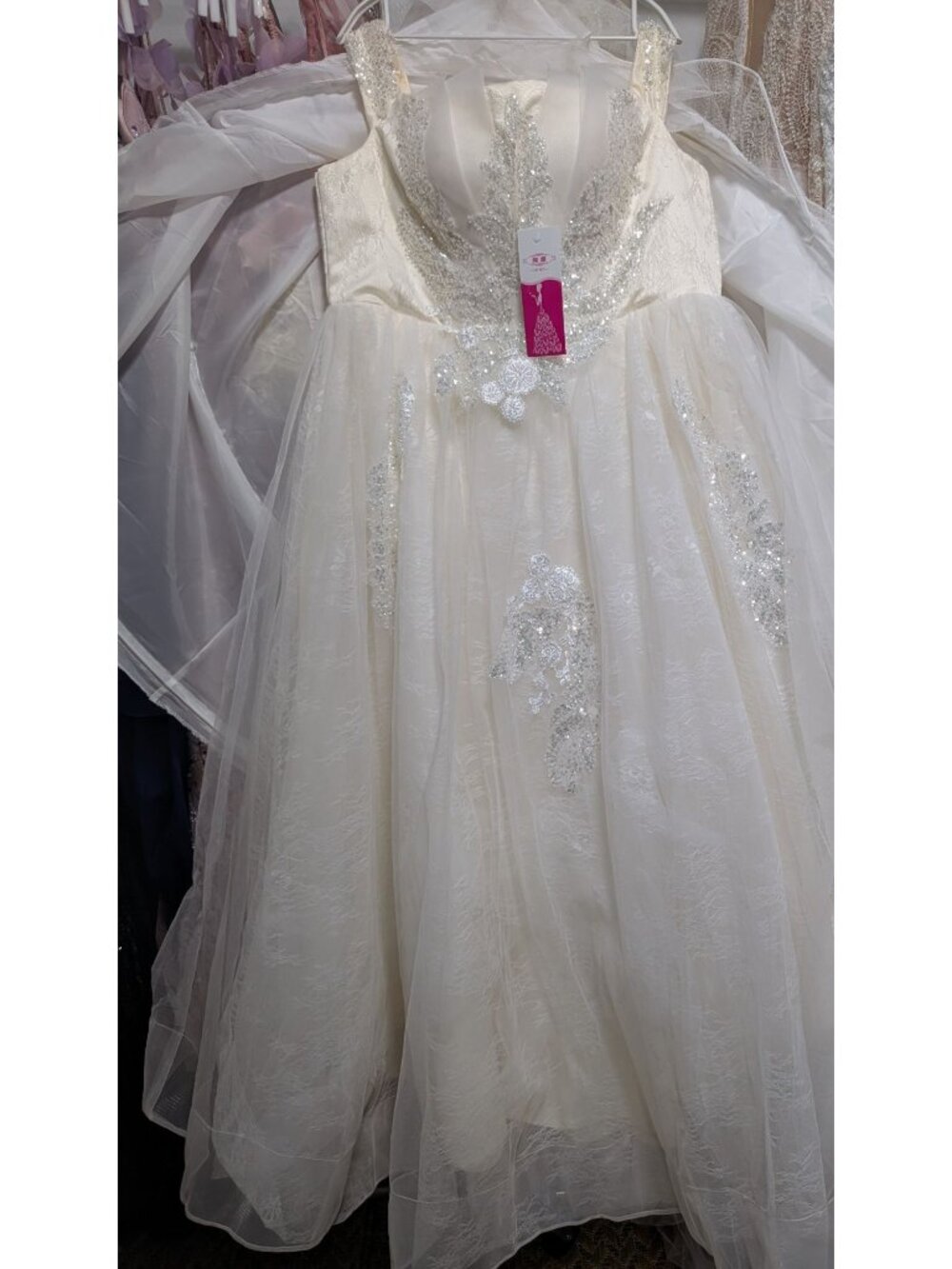 NWT Ivory Bridal wedding large dress with accessories XL TO XXL